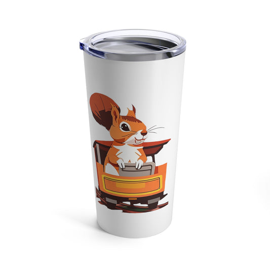 Train Squirrel Tumbler 20oz