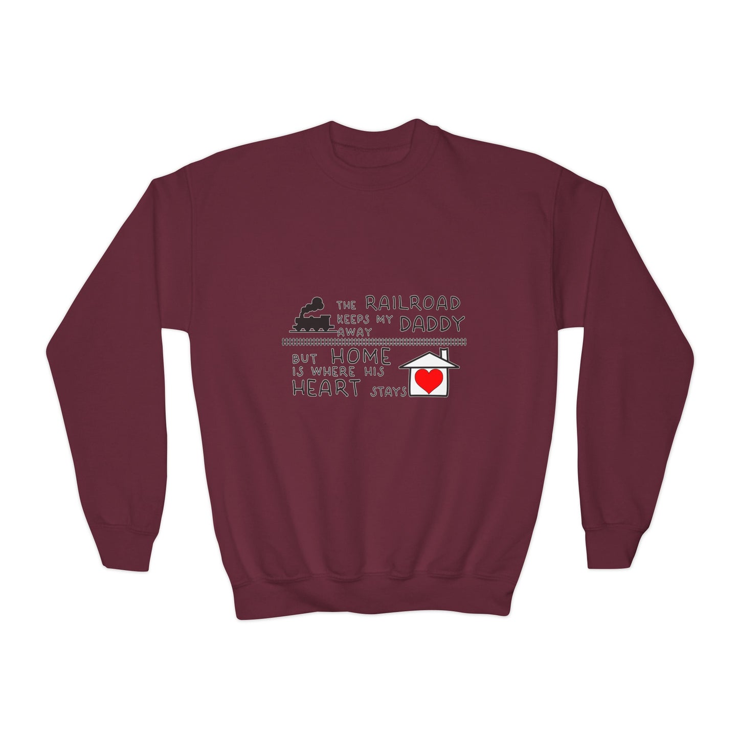 YOUTH Daddy's a Railroader - Crewneck Sweatshirt