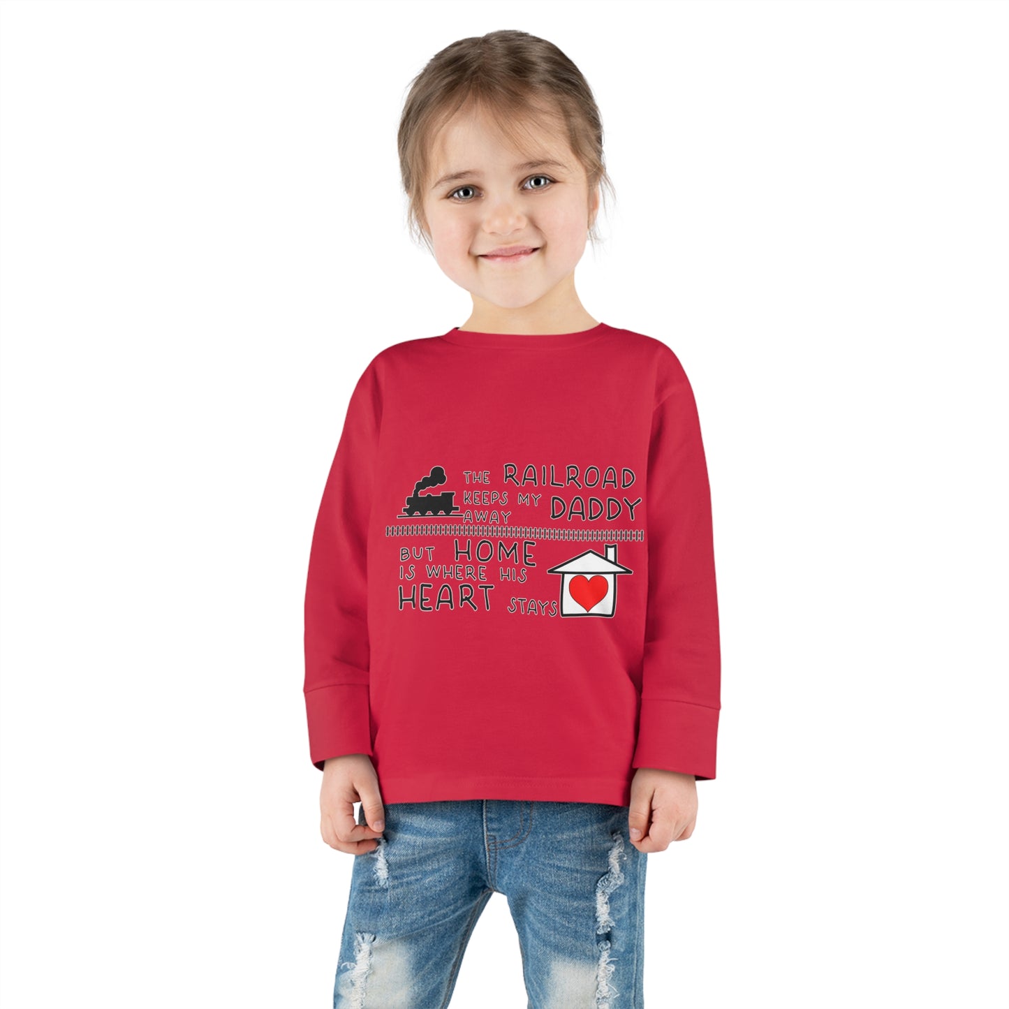 Toddler - Daddy's a Railroader - Long Sleeve