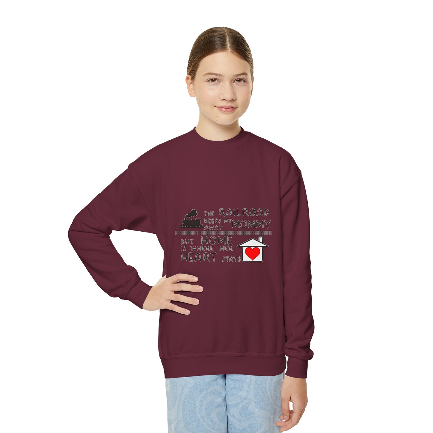 YOUTH - Mommy's a Railroader - Crewneck Sweatshirt