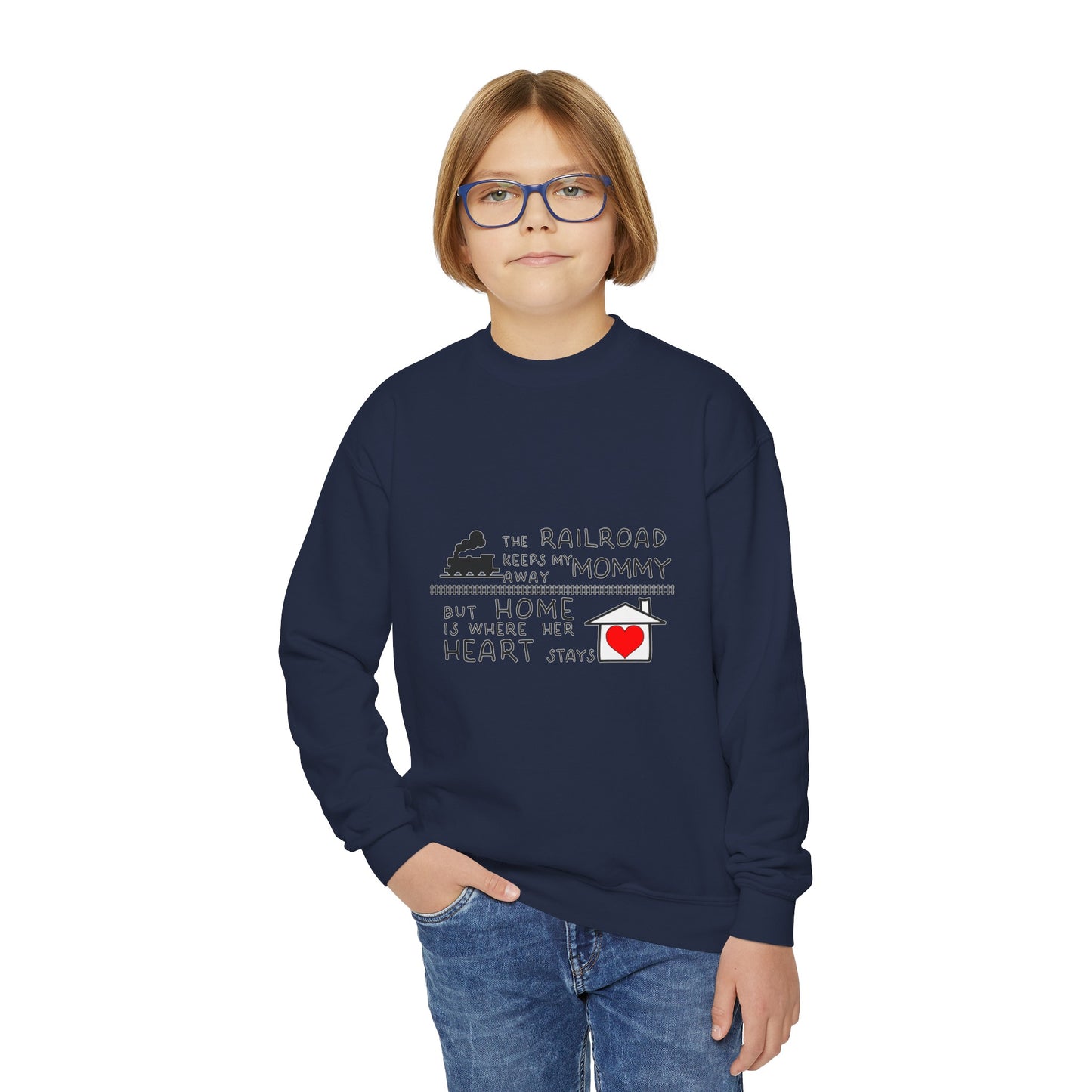 YOUTH - Mommy's a Railroader - Crewneck Sweatshirt